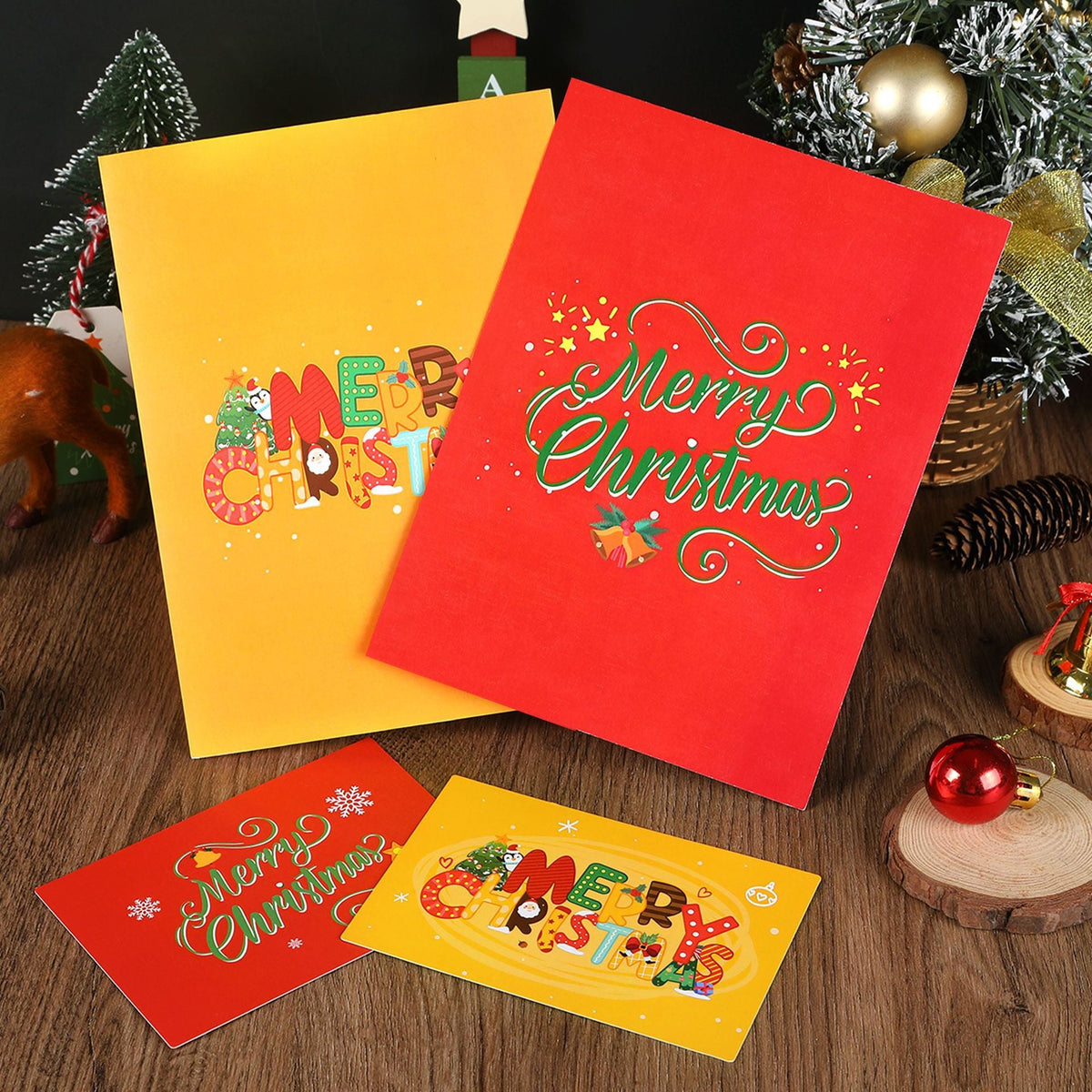 3D Christmas Greeting Card With Freestanding Pop-Up Display