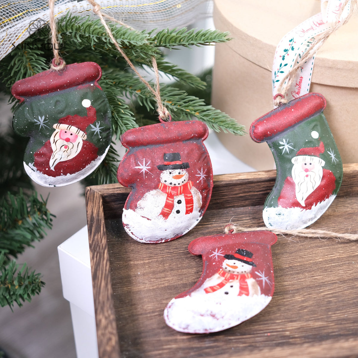 Hand-Painted Christmas Ornaments for Rustic Cheer