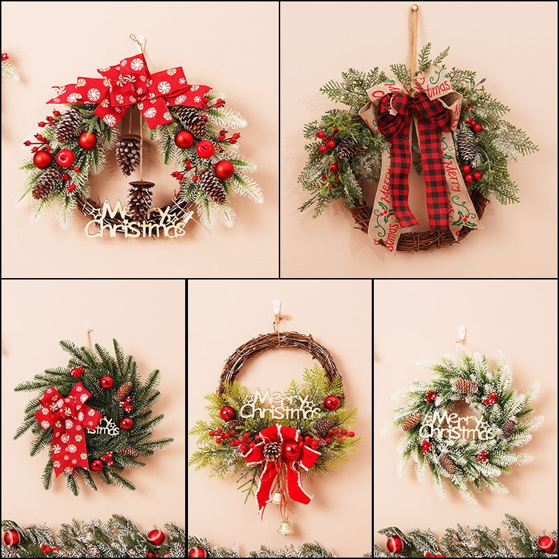 Christmas Wreath — Full Layered Festive Door Welcome