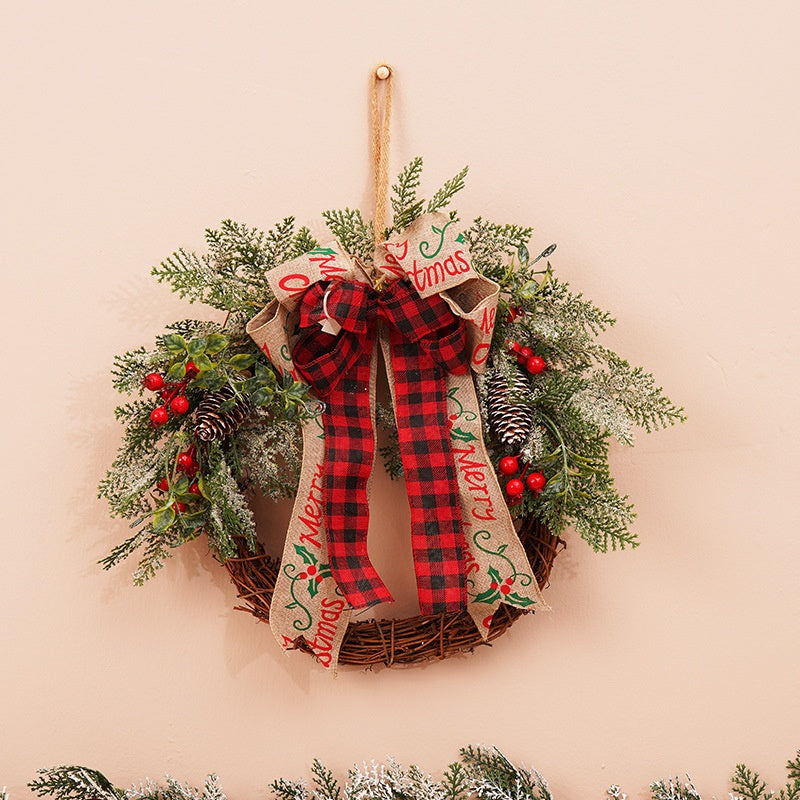 Christmas Wreath — Full Layered Festive Door Welcome
