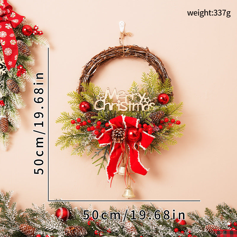 Christmas Wreath — Full Layered Festive Door Welcome
