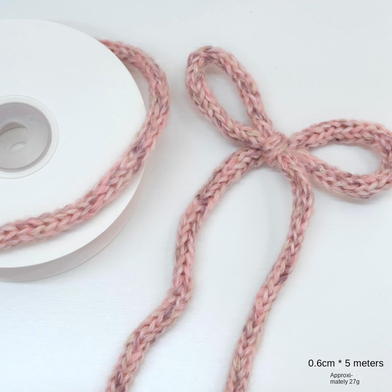 Knitted Yarn Rope Bow Ties for Christmas Tree & Gifts