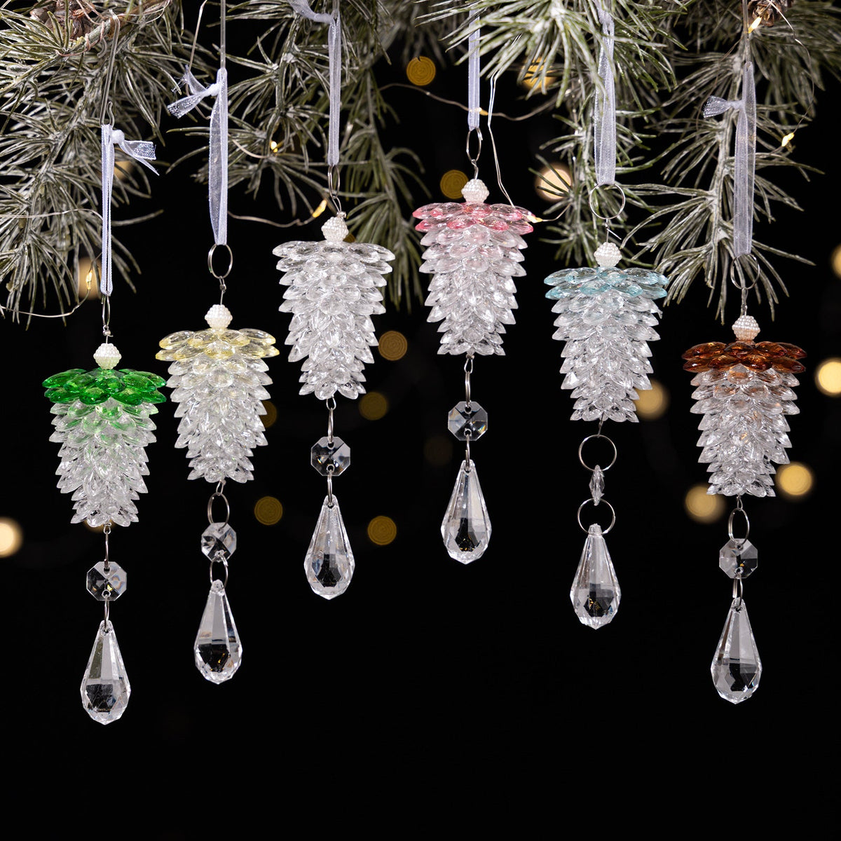 Acrylic Pinecone Ornaments for Sparkling Christmas Trees