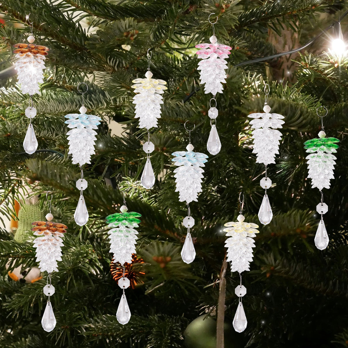 Acrylic Pinecone Ornaments for Sparkling Christmas Trees