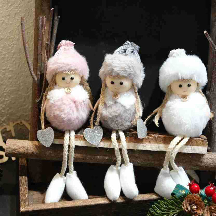 Christmas Angel Plush Ornament for Cozy Tree Decor