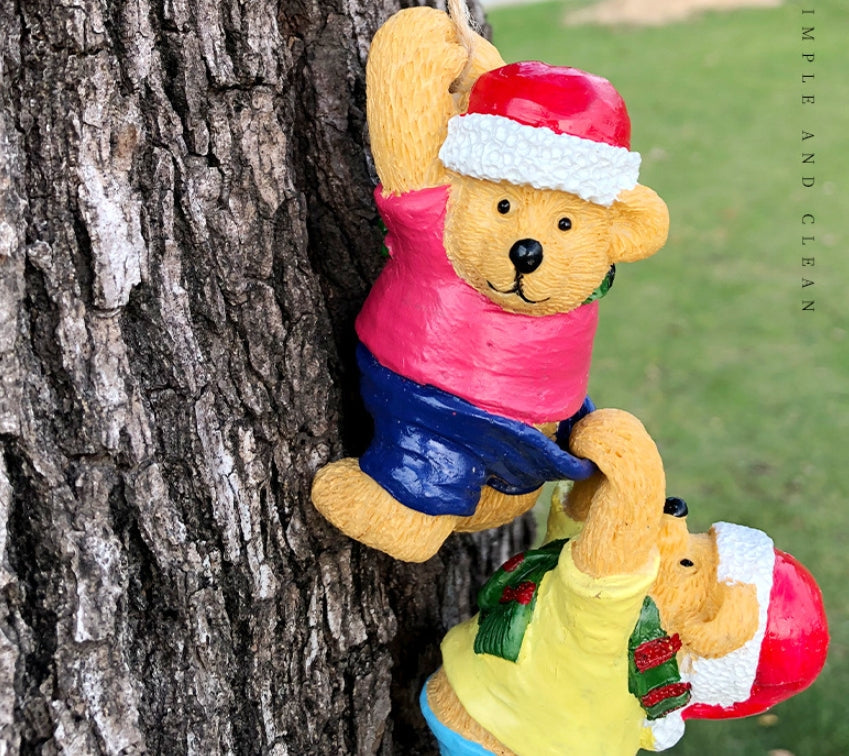 Christmas Bear Climbing Decorations for Festive Trees