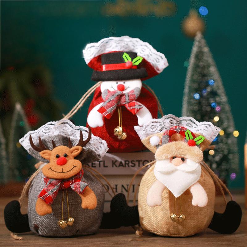 Christmas Gift Bags for Festive Small Presents, Set of 3