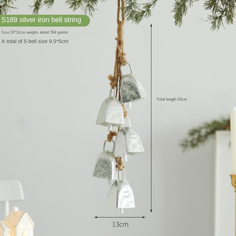 Christmas Bell Hanging Ornaments for Rustic Holiday Charm