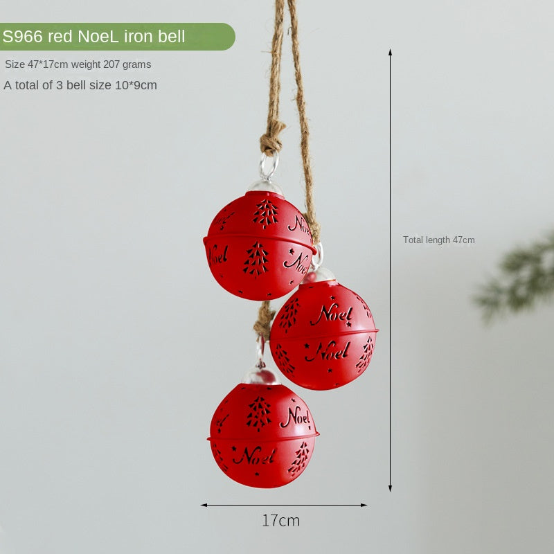 Christmas Bell Hanging Ornaments for Rustic Holiday Charm