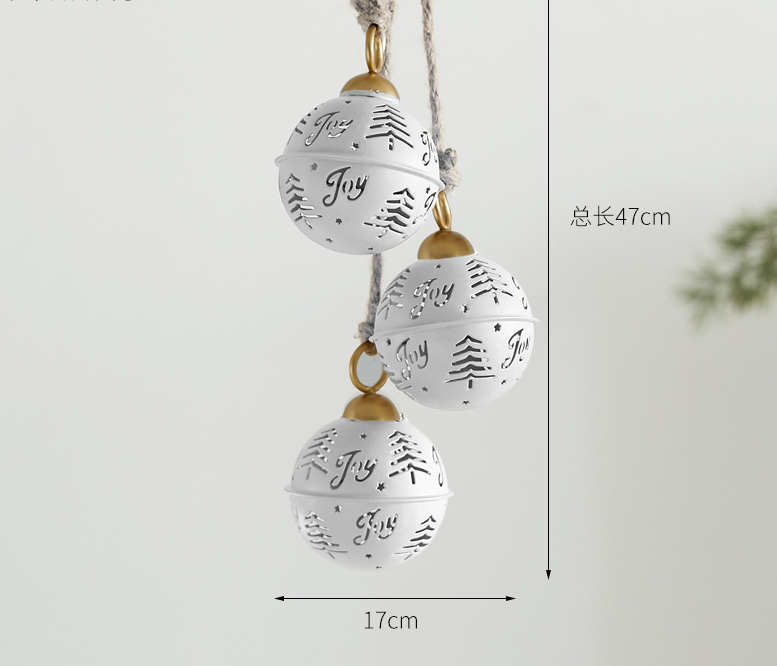Christmas Bell Hanging Ornaments for Rustic Holiday Charm