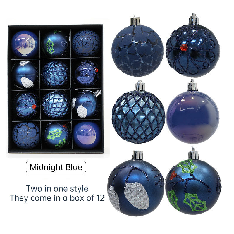 Christmas Tree Ornaments, 12-Pack 6cm Coordinated Set