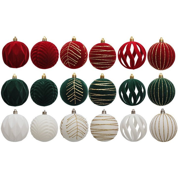 Christmas Tree Ornaments: Elegant 8cm Velvet Baubles