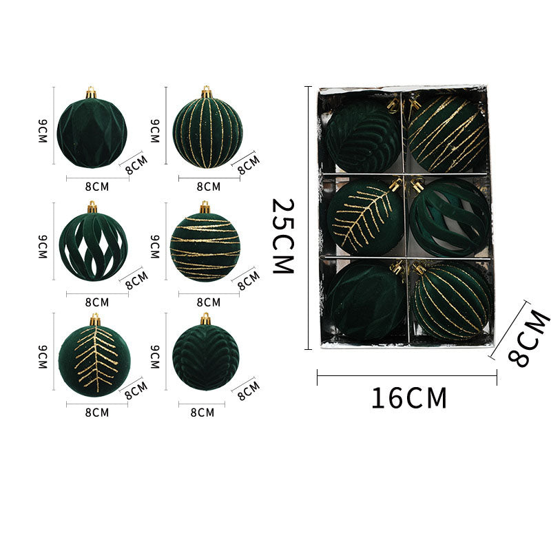 Christmas Tree Ornaments: Elegant 8cm Velvet Baubles