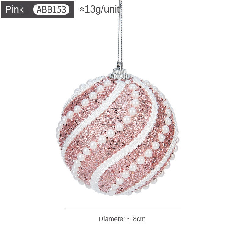 Christmas Ornaments With Glittering Beaded Spirals