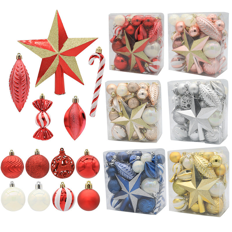 Christmas Tree Ornaments 40-Piece Coordinated Set
