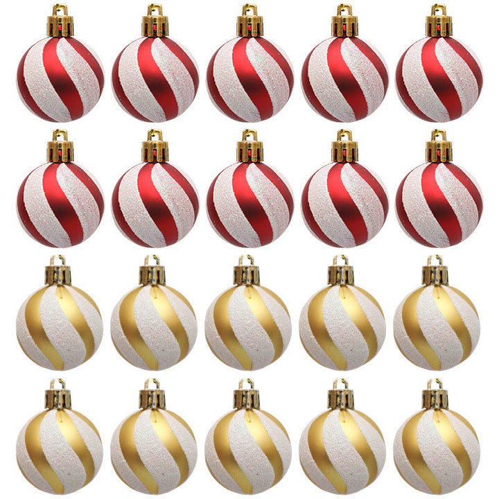Christmas Tree Ornaments: Red, White & Gold Baubles