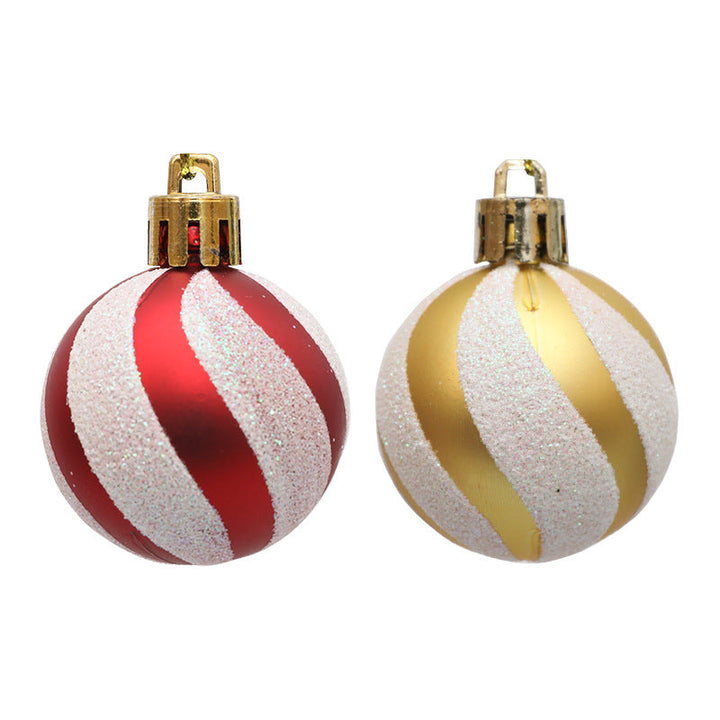 Christmas Tree Ornaments: Red, White & Gold Baubles
