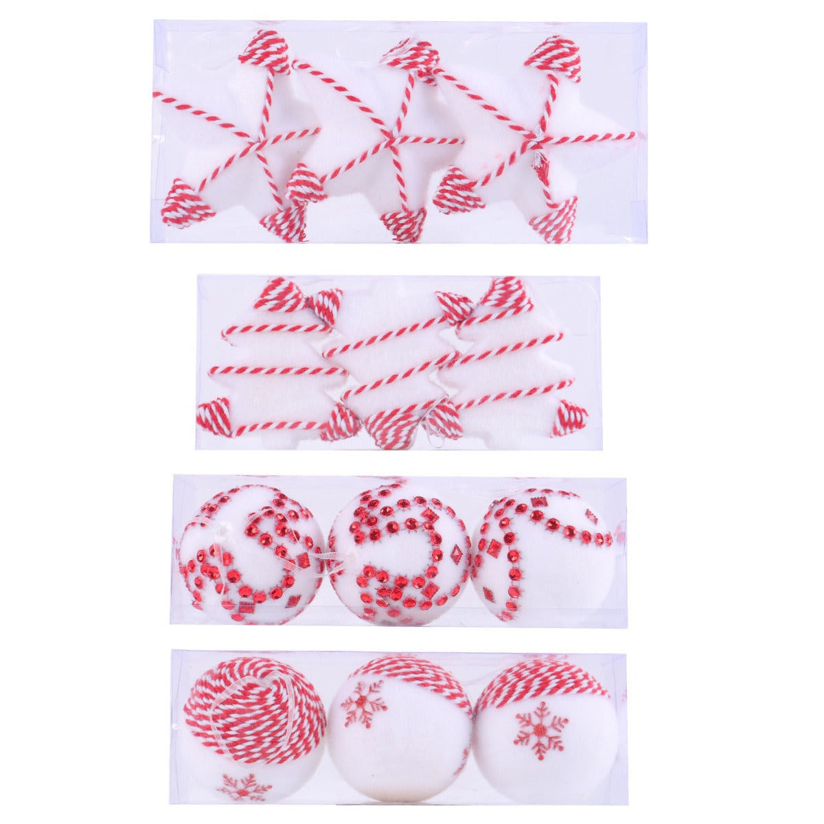 Christmas Tree Ornaments for a Candy-Cane Theme