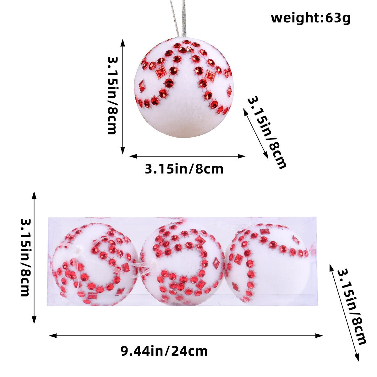 Christmas Tree Ornaments for a Candy-Cane Theme