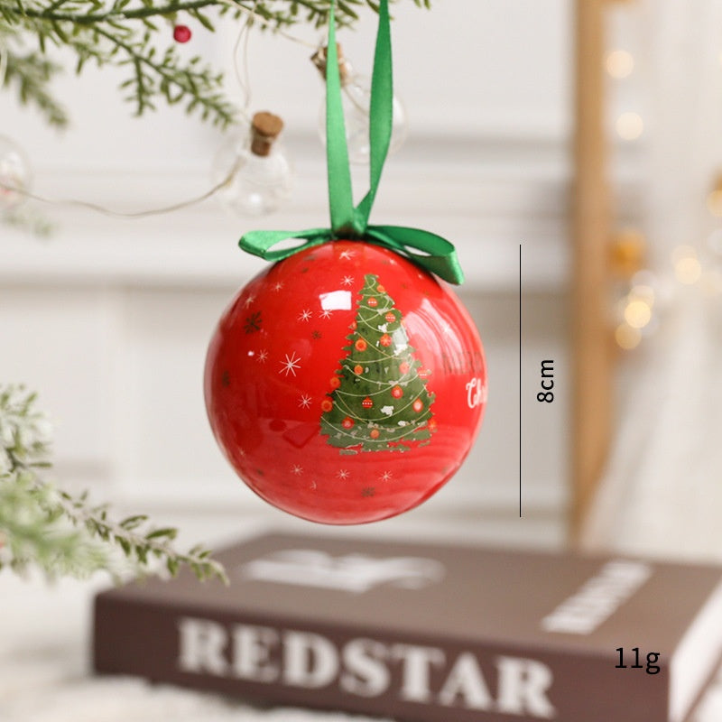 Christmas Ball Ornaments Set Foam Glitter Tree Decor