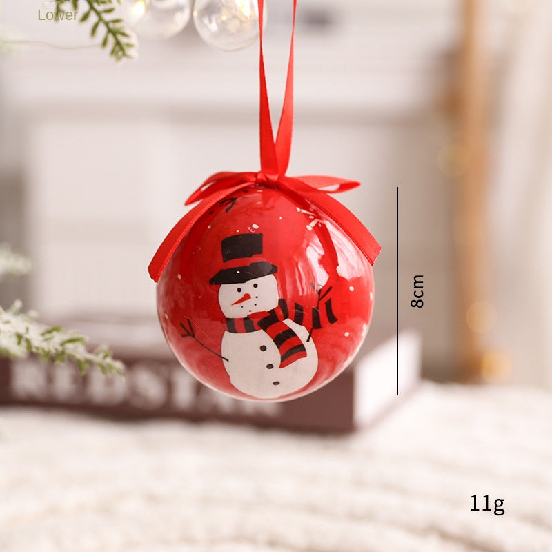 Christmas Ball Ornaments Set Foam Glitter Tree Decor