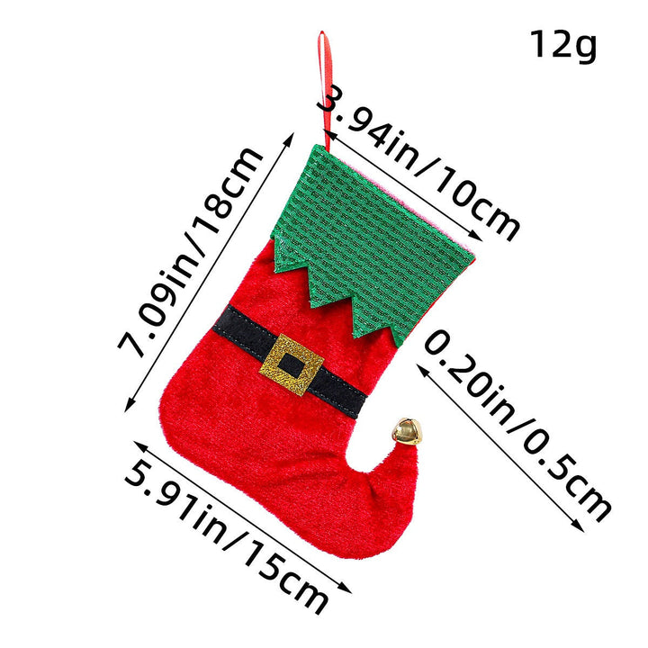 Christmas Stockings With Bells & Gift-Hanging Decor