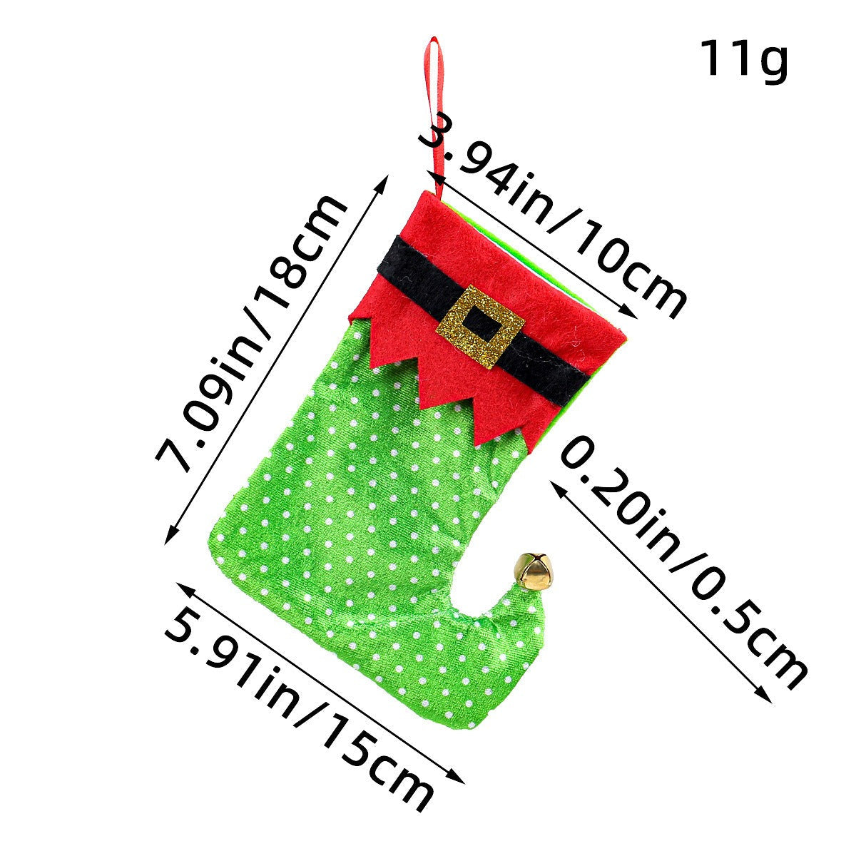 Christmas Stockings With Bells & Gift-Hanging Decor