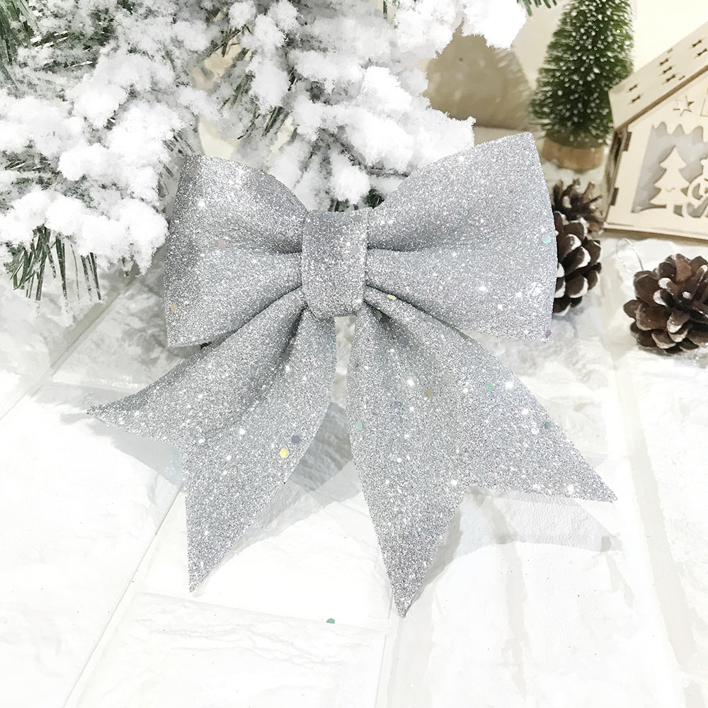 Glitter Christmas Tree Bows for Festive Holiday Displays
