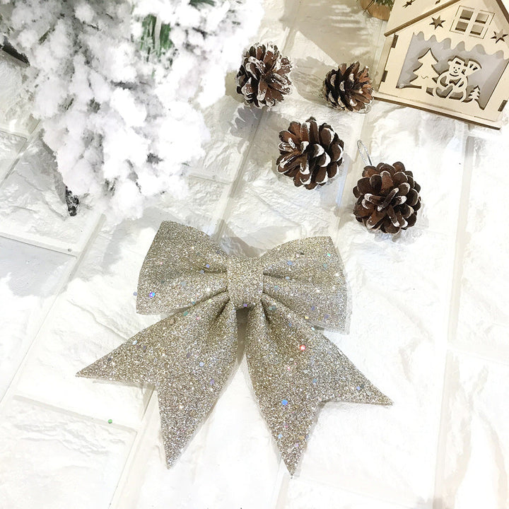 Glitter Christmas Tree Bows for Festive Holiday Displays