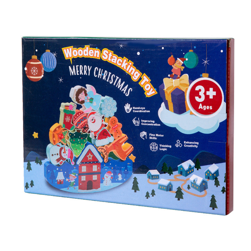 Christmas Stacking Blocks Toy for Screen-Free Play