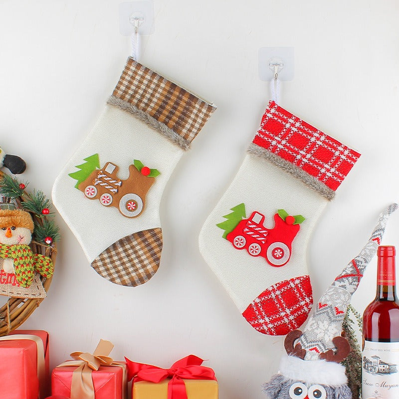 Christmas Train Stocking for Candy and Small Gifts