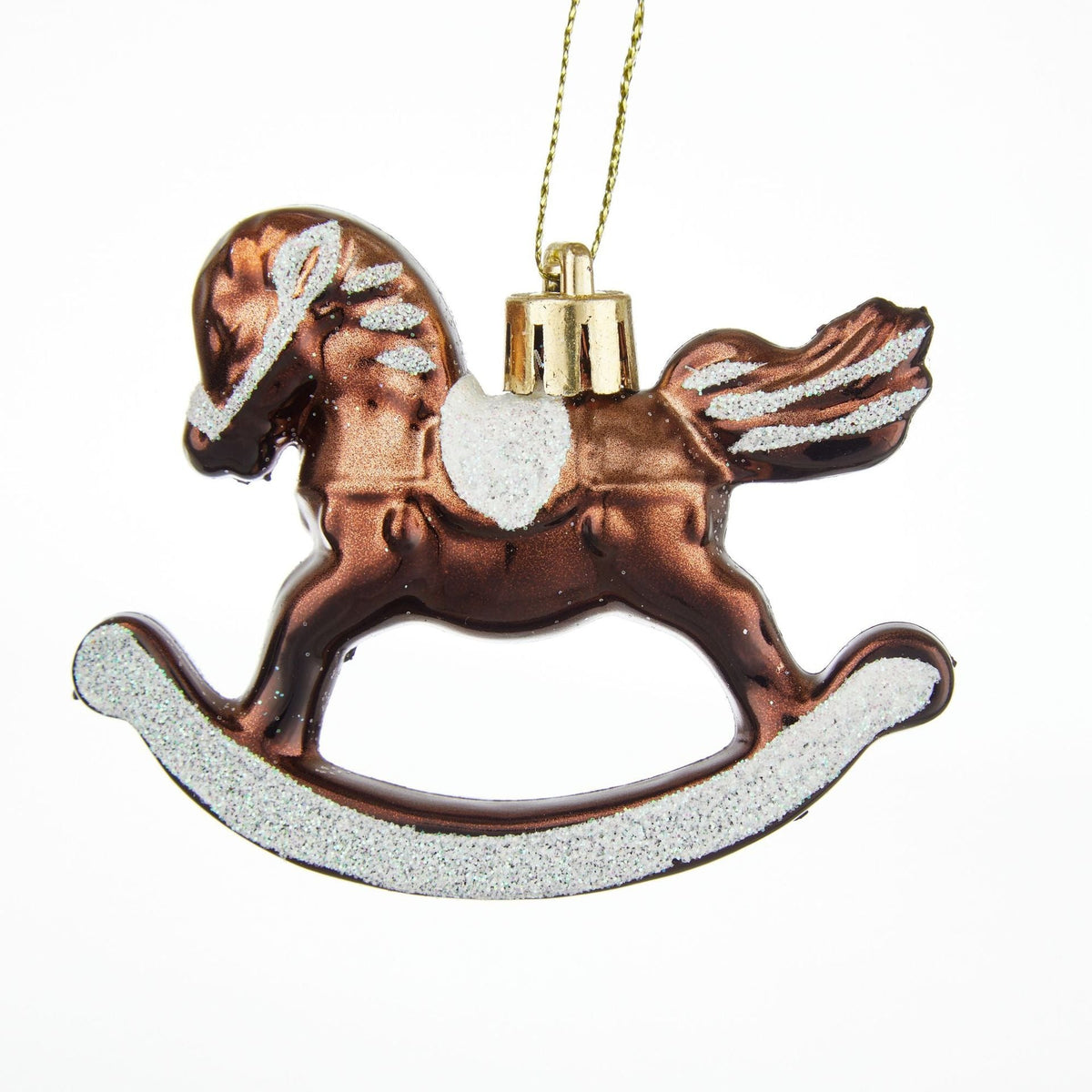 Rocking Horse Christmas Ornaments, Coordinated Set of 3