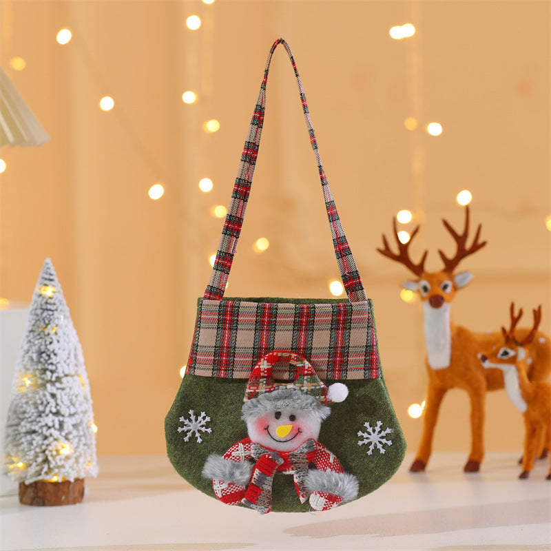 Reusable Christmas Gift Bag With Plush Character Charm