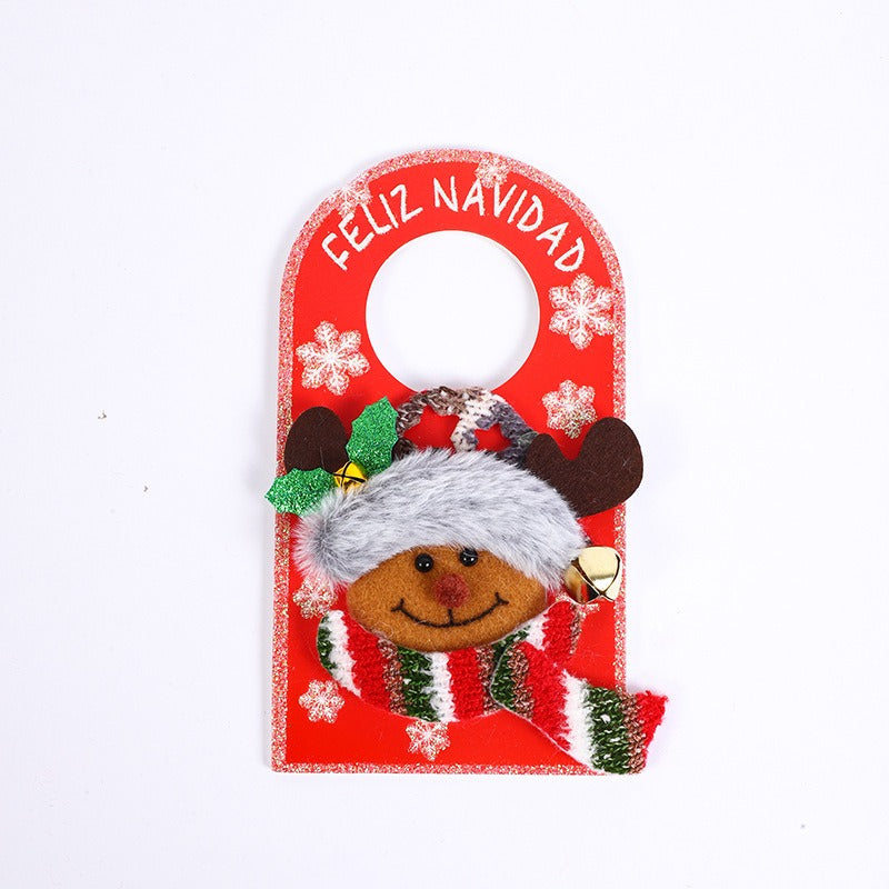 Christmas Door Ornament With Sparkly Snowman Cheer
