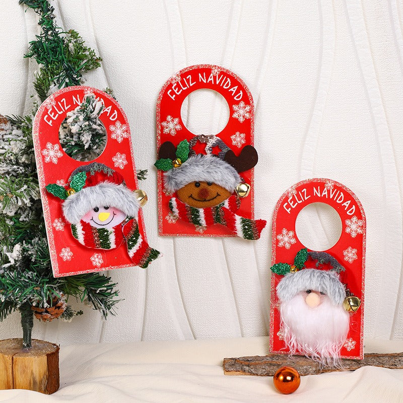 Christmas Door Ornament With Sparkly Snowman Cheer