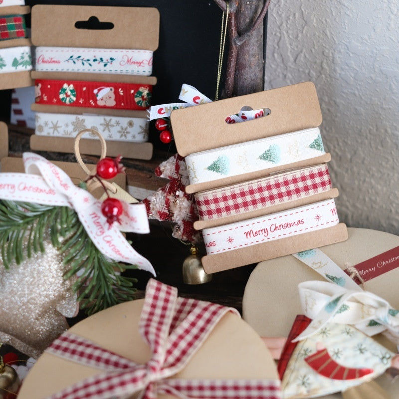 Christmas Ribbon Set for Festive Gift Wrapping & Decor