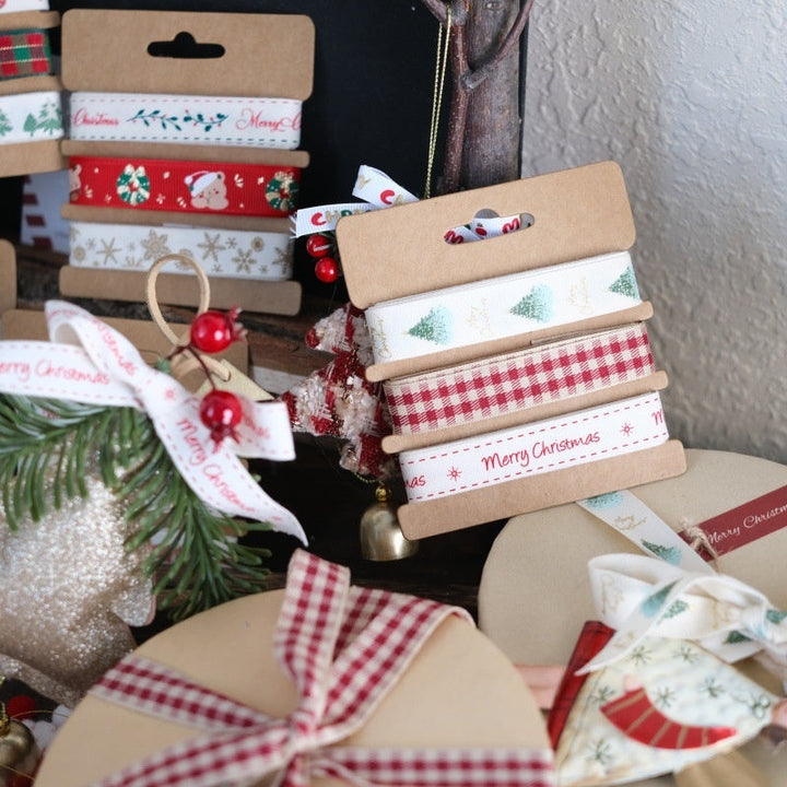 Christmas Ribbon Set for Festive Gift Wrapping & Decor