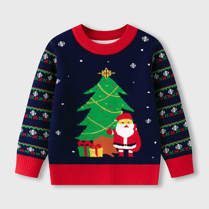 Christmas Baby Sweater Santa Tree Knit Holiday Outfit