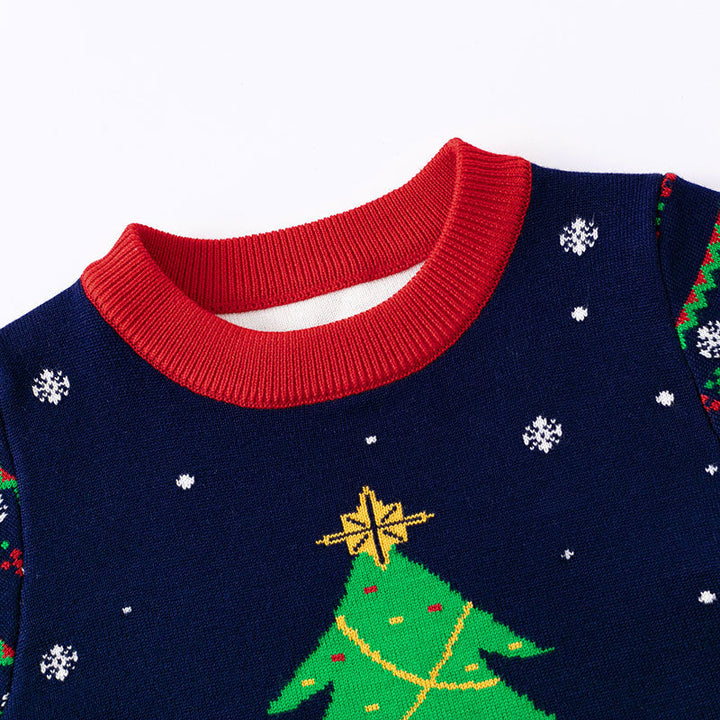 Christmas Baby Sweater Santa Tree Knit Holiday Outfit
