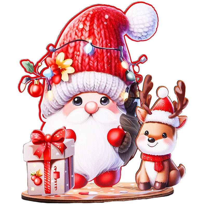 Christmas Wooden House DIY 3D Puzzle Village Decor Set