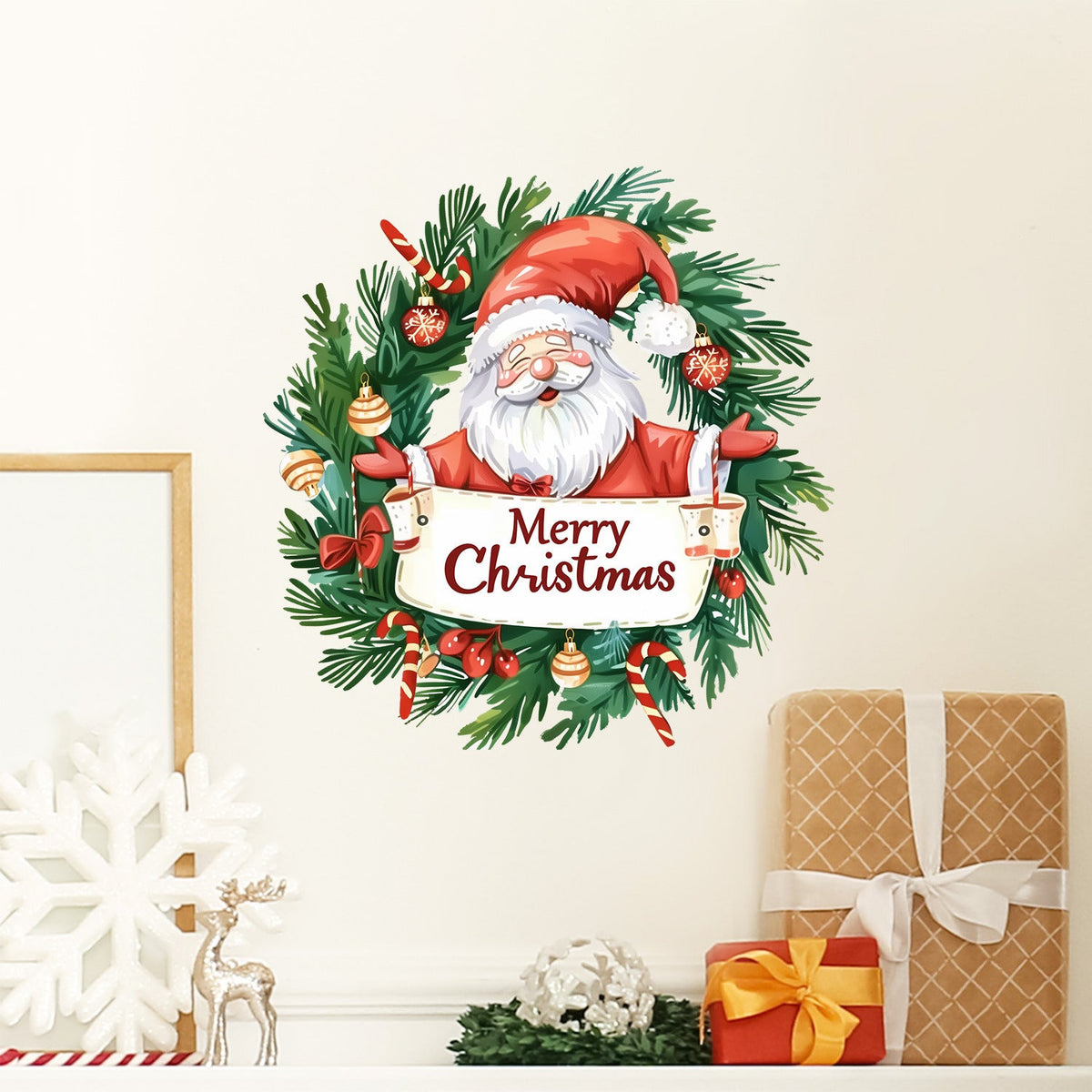 Christmas Wall Stickers: Instant Festive Door Decor