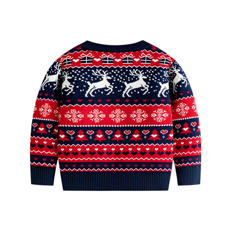 Christmas Elk Sweater for Kids | Cozy Nordic Warmth