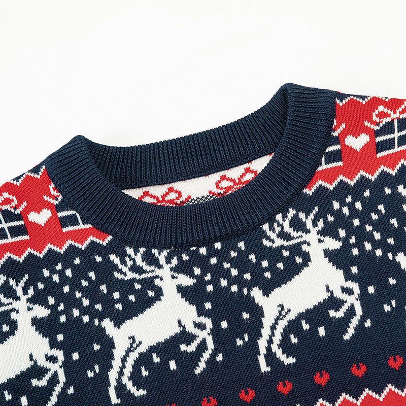 Christmas Elk Sweater for Kids | Cozy Nordic Warmth