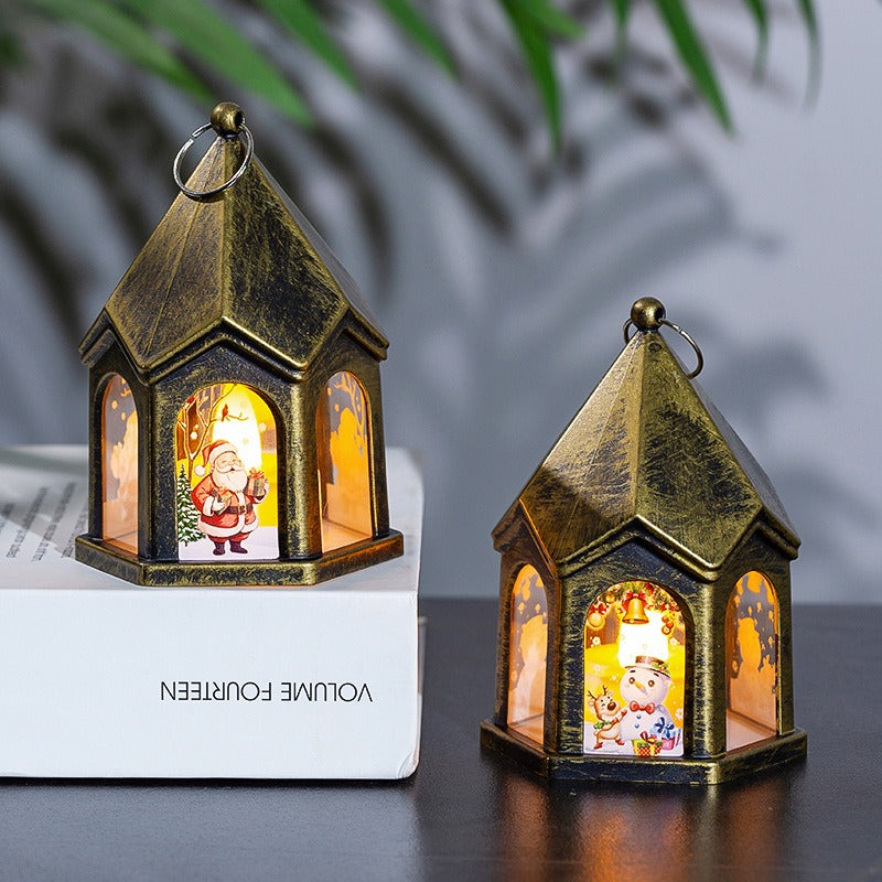 Christmas Lantern Night Light With Warm Holiday Glow