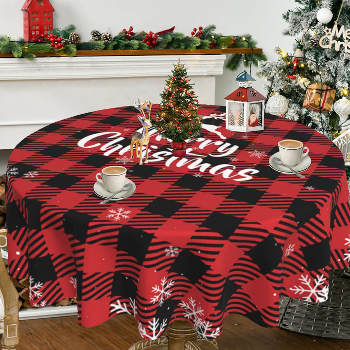 Christmas Round Tablecloth for Festive Holiday Tables