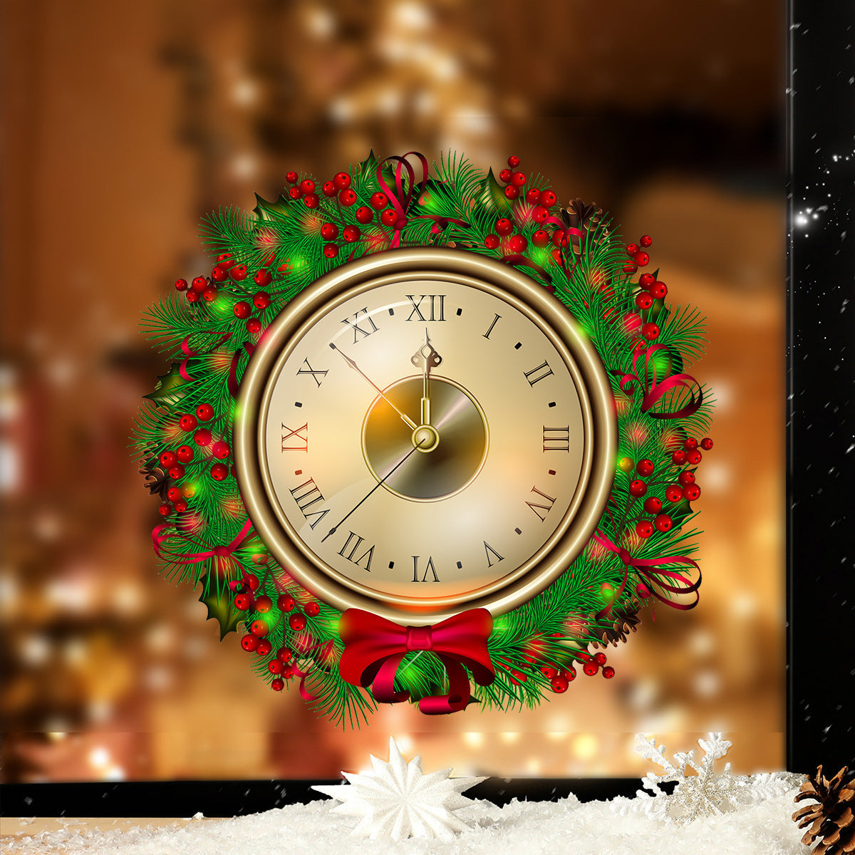 Christmas Countdown Wreath Wall Sticker Decoration