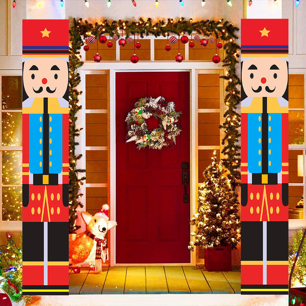 Christmas Door Curtains & Banners for Festive Entryways