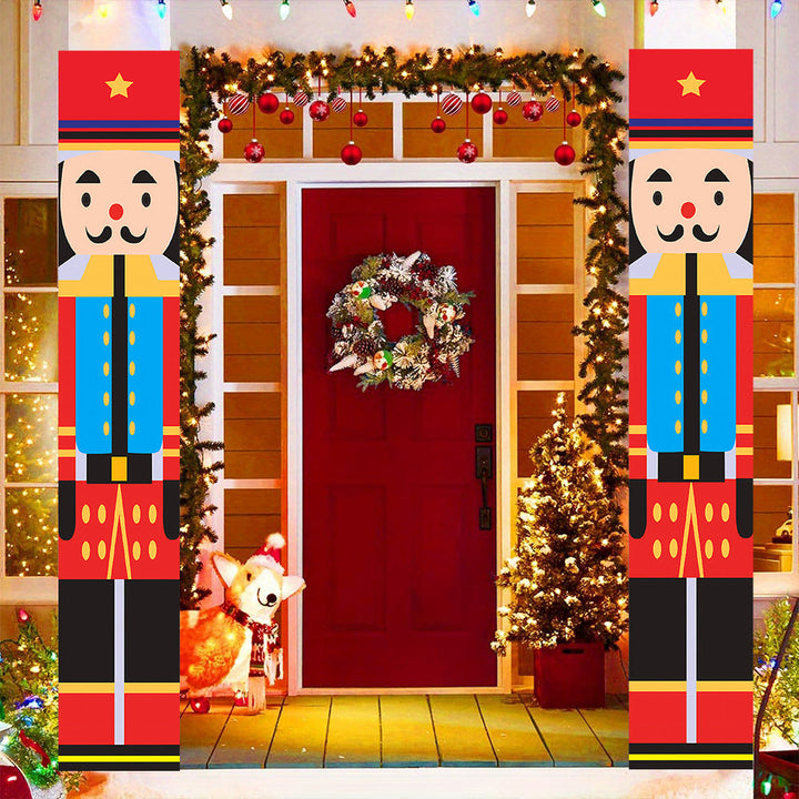 Christmas Door Curtains & Banners for Festive Entryways