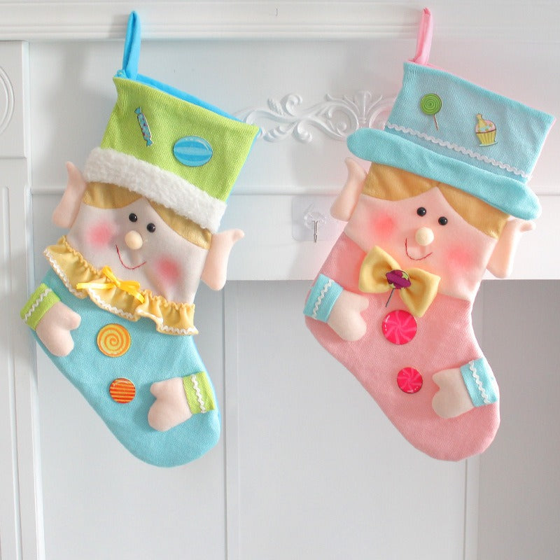 Christmas Character Stockings for Kids, 2-Piece Set