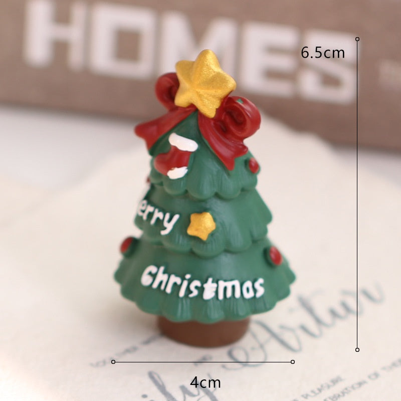Resin Snowman & Reindeer Ornament Set for Christmas Trees